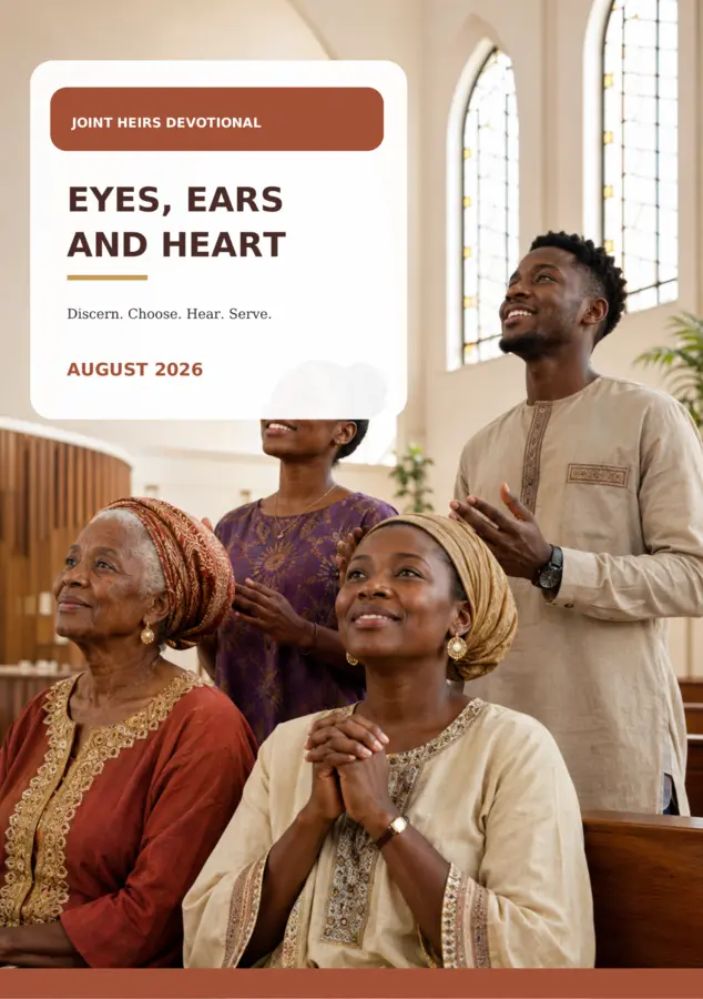 Eyes, Ears and Heart, Joint Heirs Devotional for August 2026