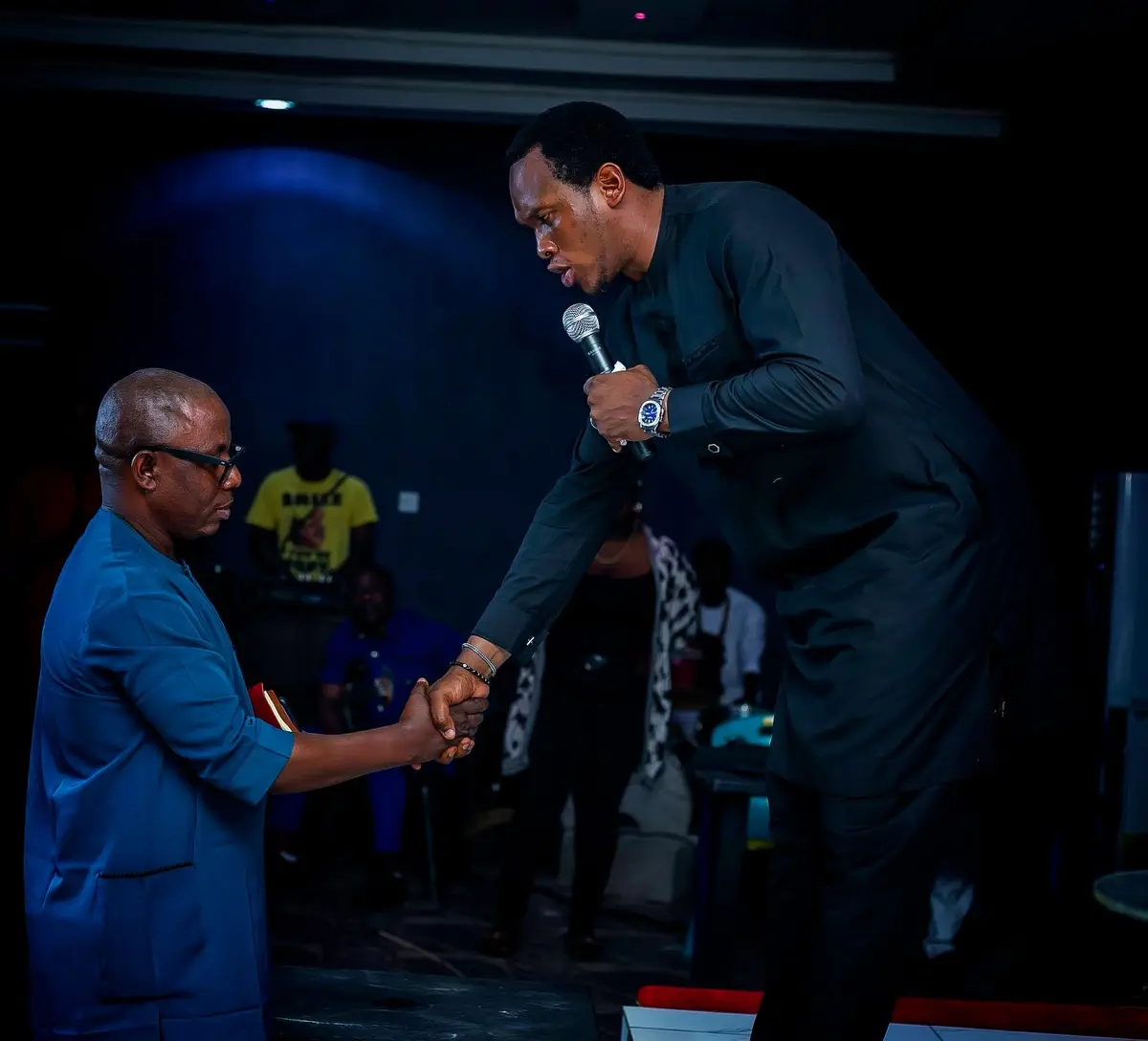 A ministry moment during the headquarters opening service