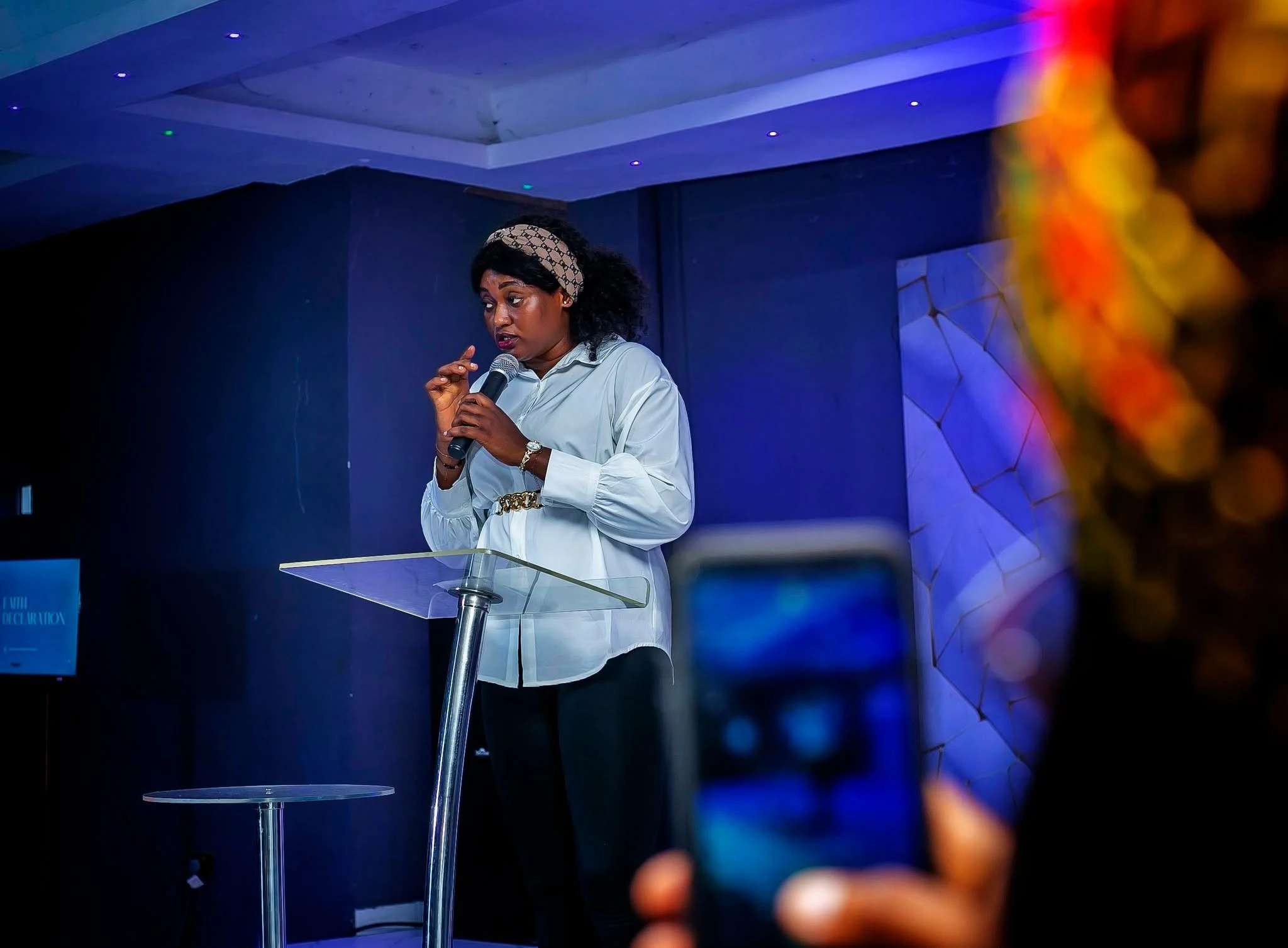 Worship ministers leading the congregation